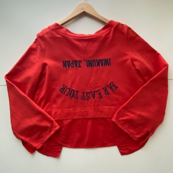 Semicouture 01 Boat Neck Flare Sleeve Top 100% Cotton Made in Italy Size S - Picture 4 of 16